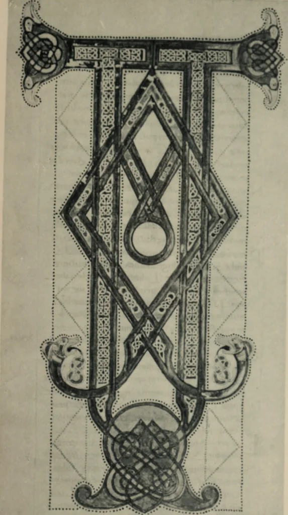 An illustration from Peintures et initiales de la première [et seconde] Bible de Charles le Chauve, 1911, leaf 108