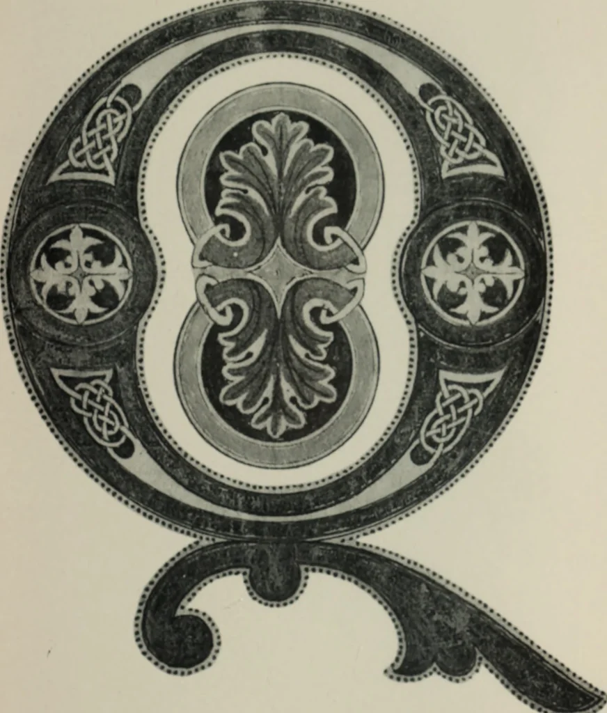 An illustration from Peintures et initiales de la première [et seconde] Bible de Charles le Chauve, 1911, leaf 128
