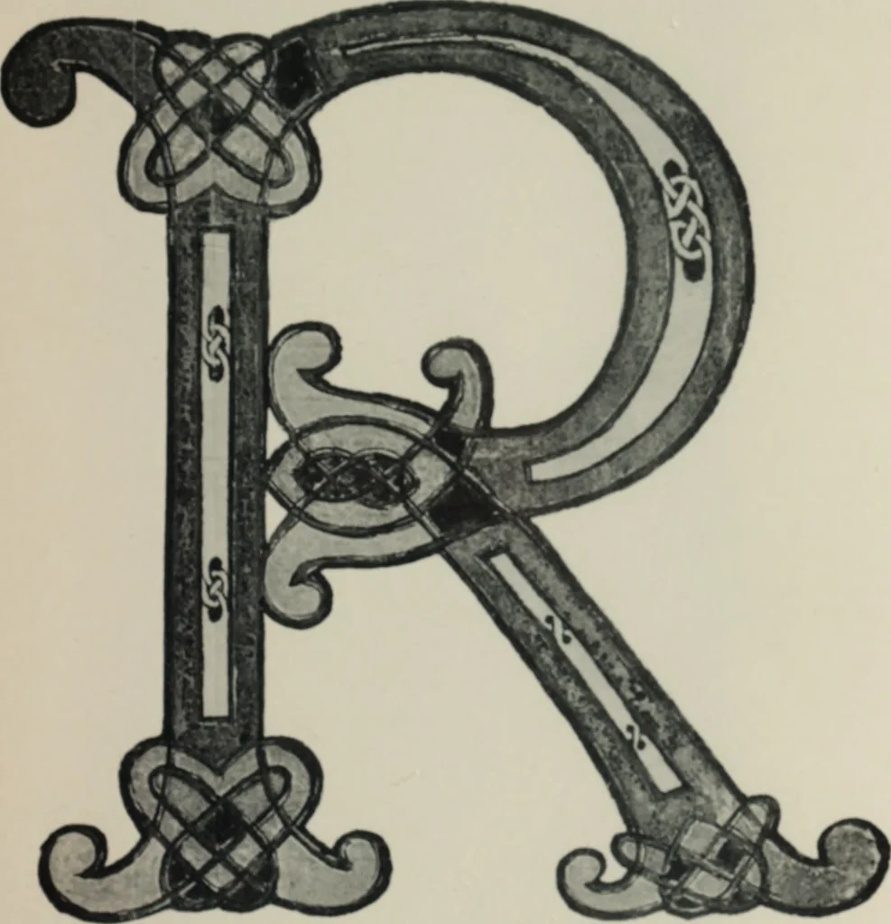 An illustration from Peintures et initiales de la première [et seconde] Bible de Charles le Chauve, 1911, leaf 132