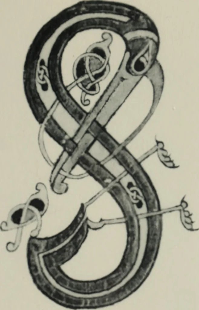 An illustration from Peintures et initiales de la première [et seconde] Bible de Charles le Chauve, 1911, leaf 138