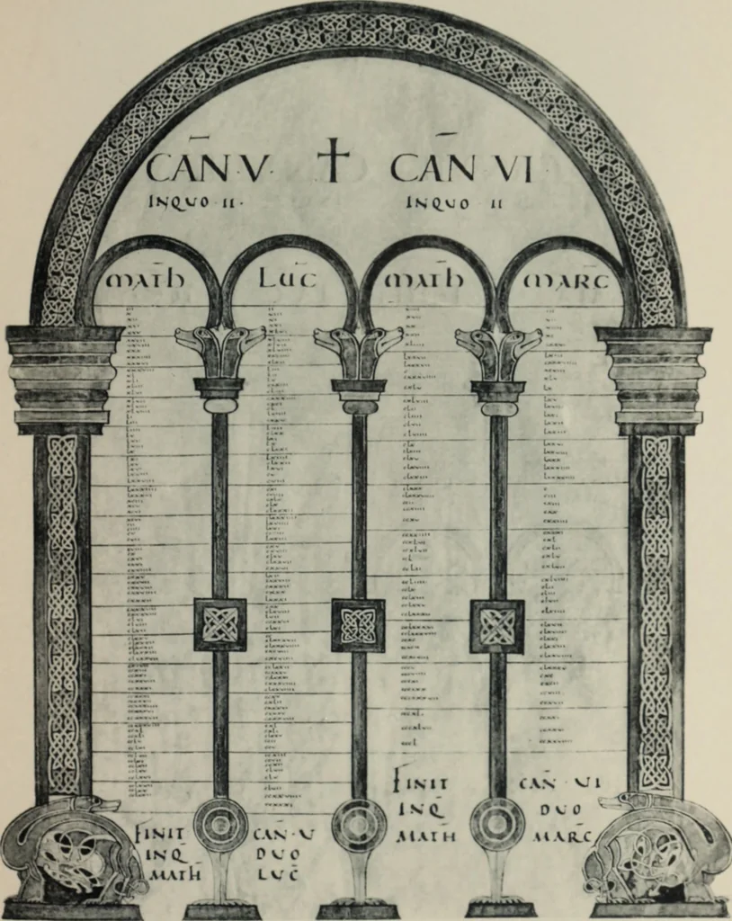 An illustration from Peintures et initiales de la première [et seconde] Bible de Charles le Chauve, 1911, leaf 14