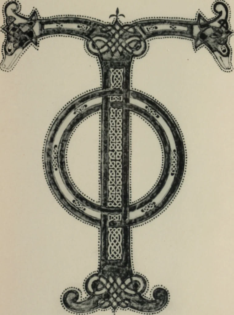 An illustration from Peintures et initiales de la première [et seconde] Bible de Charles le Chauve, 1911, leaf 140
