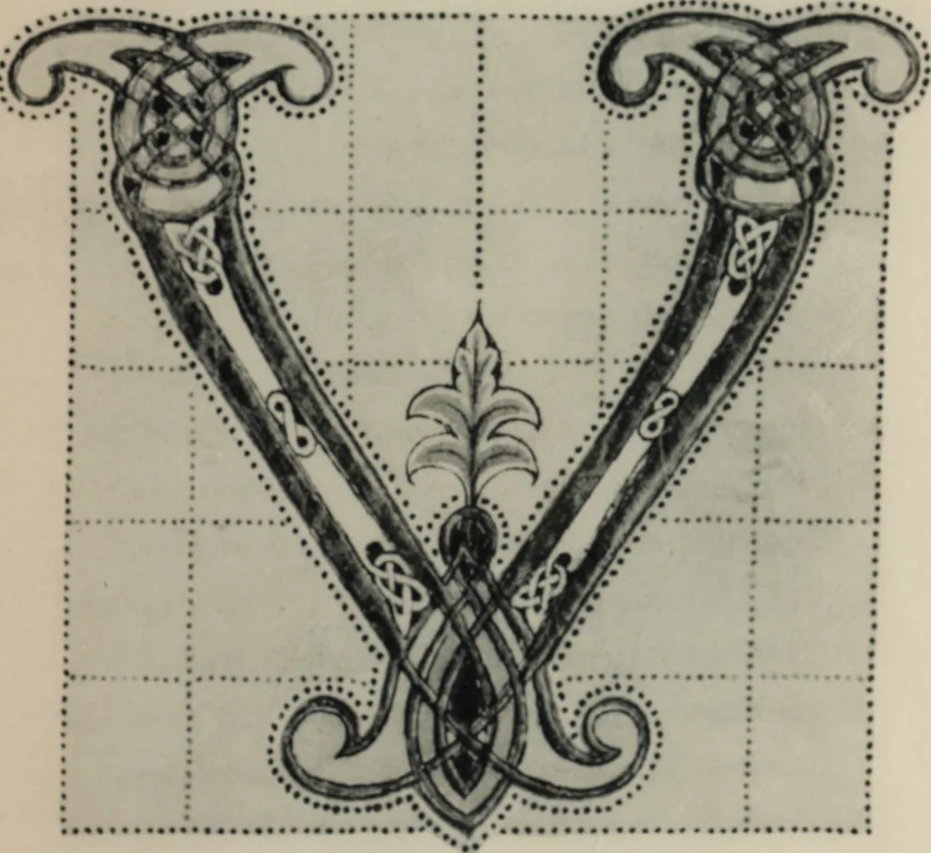An illustration from Peintures et initiales de la première [et seconde] Bible de Charles le Chauve, 1911, leaf 146