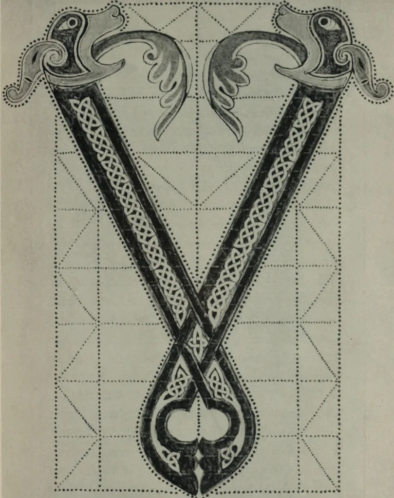 An illustration from Peintures et initiales de la première [et seconde] Bible de Charles le Chauve, 1911, leaf 156