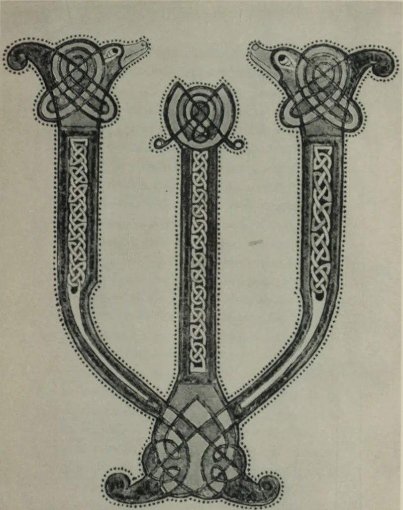 An illustration from Peintures et initiales de la première [et seconde] Bible de Charles le Chauve, 1911, leaf 158