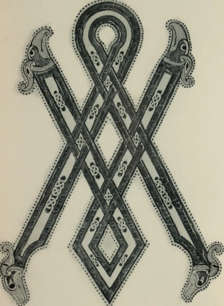 An illustration from Peintures et initiales de la première [et seconde] Bible de Charles le Chauve, 1911, leaf 24