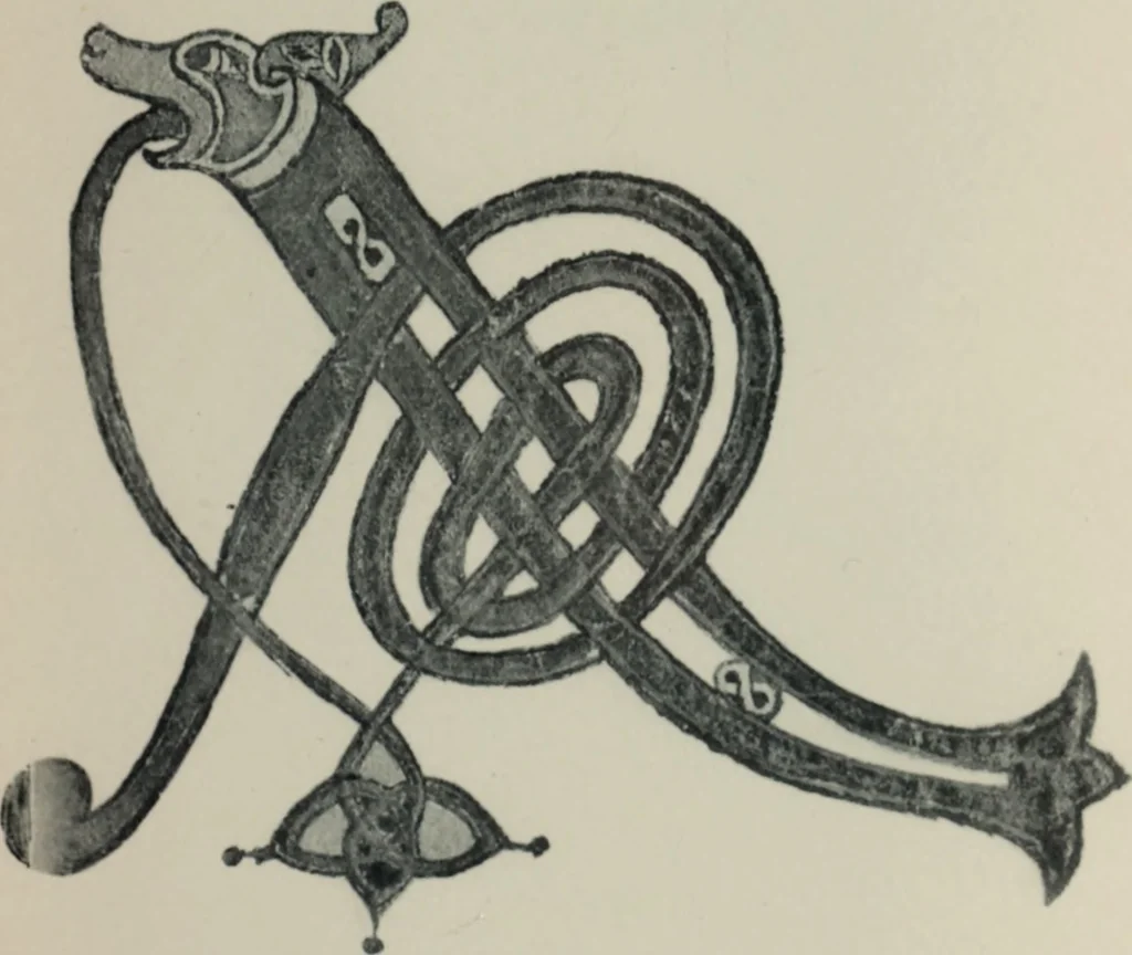 An illustration from Peintures et initiales de la première [et seconde] Bible de Charles le Chauve, 1911, leaf 26