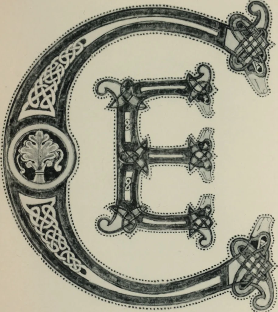 An illustration from Peintures et initiales de la première [et seconde] Bible de Charles le Chauve, 1911, leaf 30