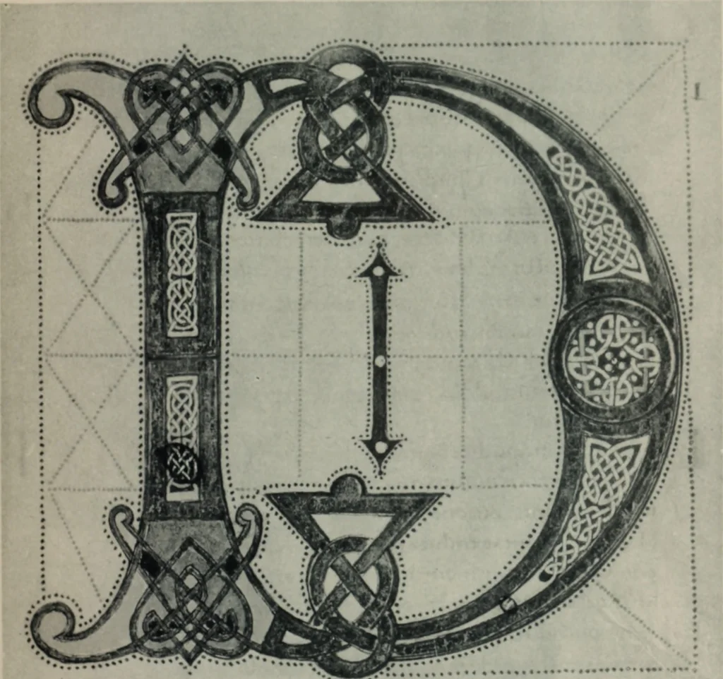 An illustration from Peintures et initiales de la première [et seconde] Bible de Charles le Chauve, 1911, leaf 36