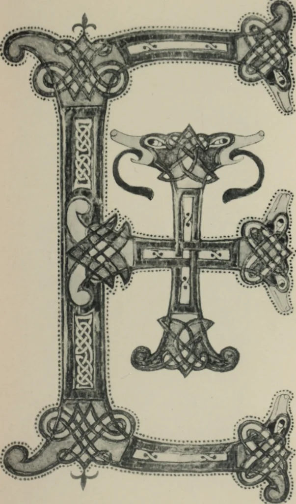 An illustration from Peintures et initiales de la première [et seconde] Bible de Charles le Chauve, 1911, leaf 42