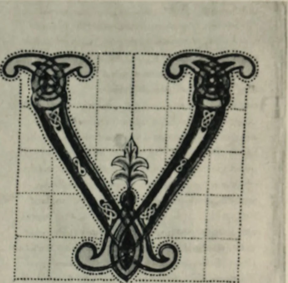An illustration from Peintures et initiales de la première [et seconde] Bible de Charles le Chauve, 1911, leaf 50
