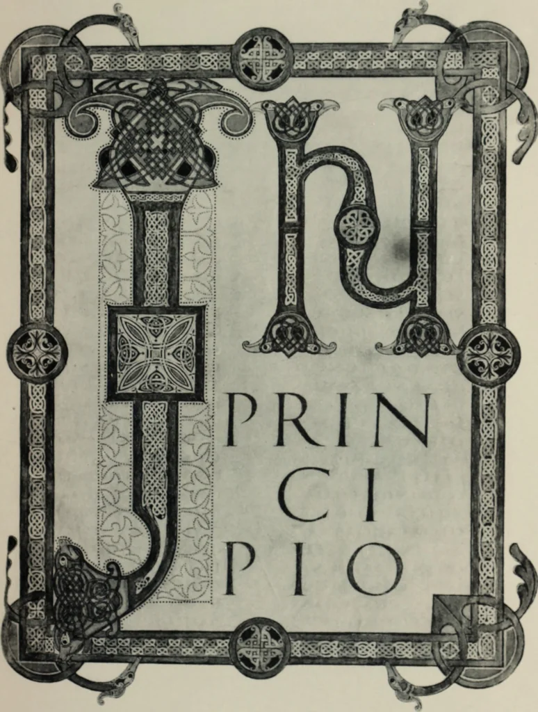 An illustration from Peintures et initiales de la première [et seconde] Bible de Charles le Chauve, 1911, leaf 60