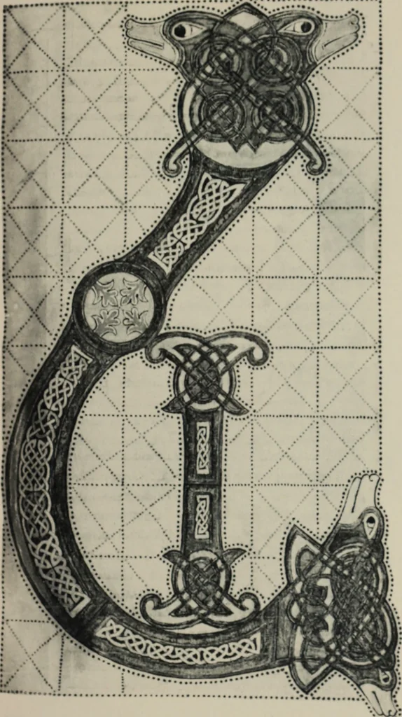 An illustration from Peintures et initiales de la première [et seconde] Bible de Charles le Chauve, 1911, leaf 74