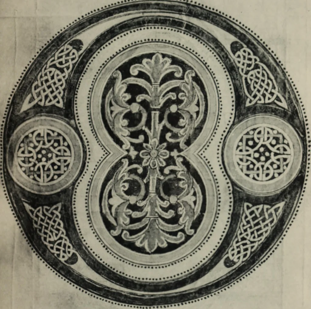 An illustration from Peintures et initiales de la première [et seconde] Bible de Charles le Chauve, 1911, leaf 82