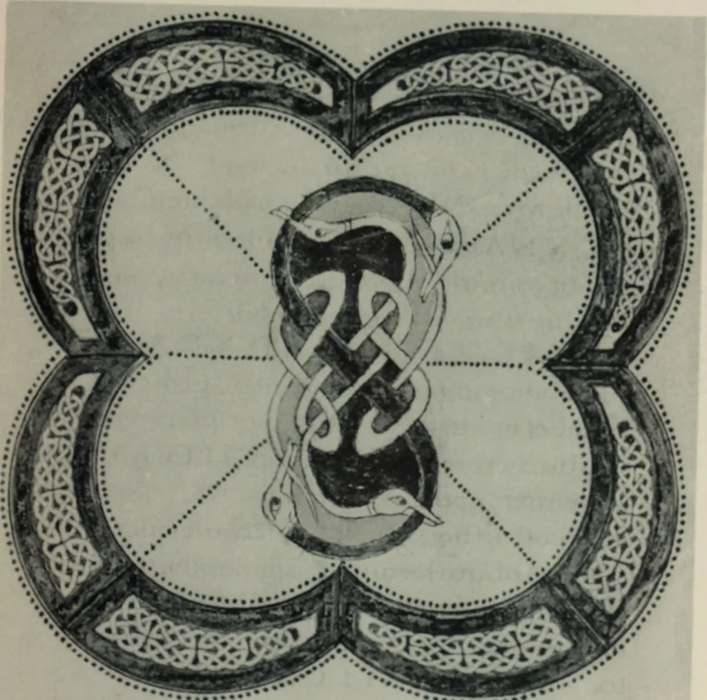 An illustration from Peintures et initiales de la première [et seconde] Bible de Charles le Chauve, 1911, leaf 88