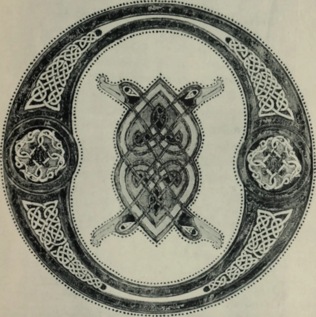 An illustration from Peintures et initiales de la première [et seconde] Bible de Charles le Chauve, 1911, leaf 90