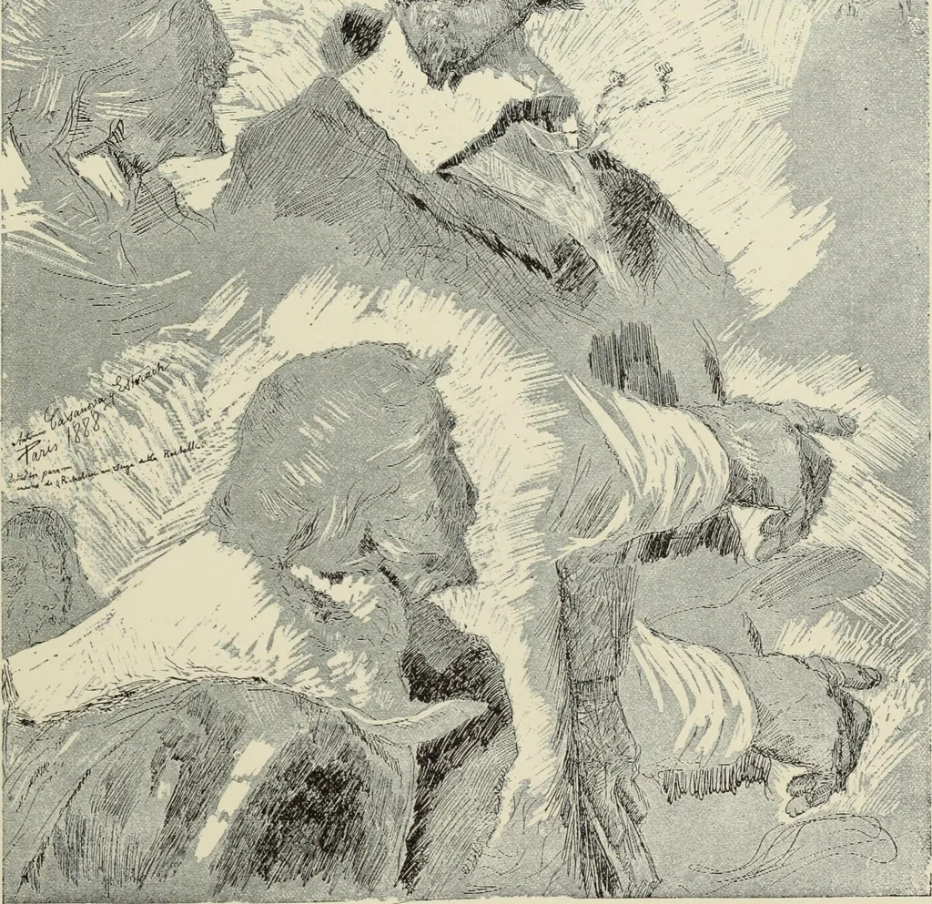 An illustration from Pen drawing and pen draughtsmen : their work and their methods : a study of the art today with technical suggestions, 1920, leaf 98