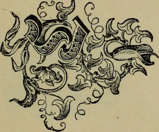 An illustration from The penman's hand-book : for penmen and students, embracing a history of writing ... many complete alphabets ... ; Also, Chapters on teaching penmanship, business letter writing, off-hand flourishing ... etc., 1883, leaf 106