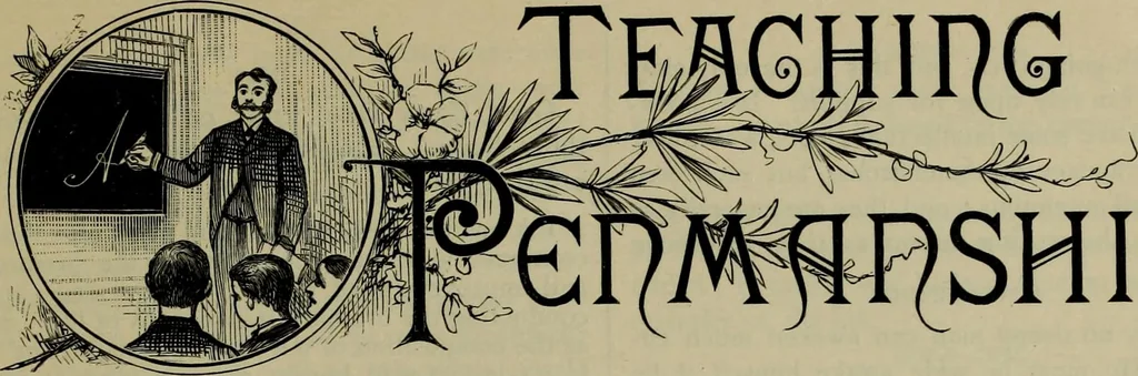 An illustration from The penman's hand-book : for penmen and students, embracing a history of writing ... many complete alphabets ... ; Also, Chapters on teaching penmanship, business letter writing, off-hand flourishing ... etc., 1883, leaf 120