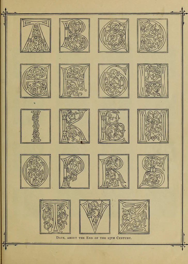 An illustration from The penman's hand-book : for penmen and students, embracing a history of writing ... many complete alphabets ... ; Also, Chapters on teaching penmanship, business letter writing, off-hand flourishing ... etc., 1883, leaf 40