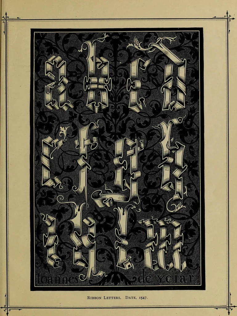 An illustration from The penman's hand-book : for penmen and students, embracing a history of writing ... many complete alphabets ... ; Also, Chapters on teaching penmanship, business letter writing, off-hand flourishing ... etc., 1883, leaf 44