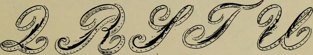 An illustration from The penman's hand-book : for penmen and students, embracing a history of writing ... many complete alphabets ... ; Also, Chapters on teaching penmanship, business letter writing, off-hand flourishing ... etc., 1883, leaf 84