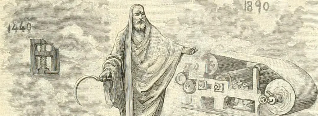An illustration from The Pentateuch of printing, with a chapter on Judges, 1891, leaf 120