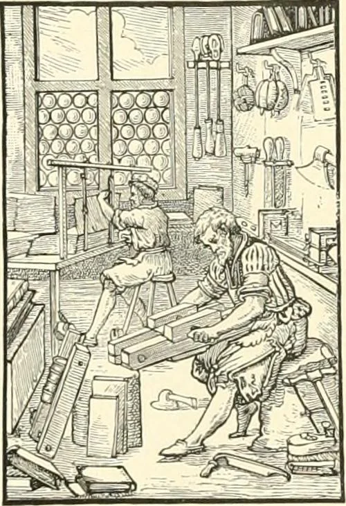 An illustration from The Pentateuch of printing, with a chapter on Judges, 1891, leaf 45