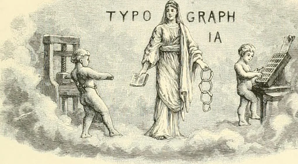 An illustration from The Pentateuch of printing, with a chapter on Judges, 1891, leaf 78