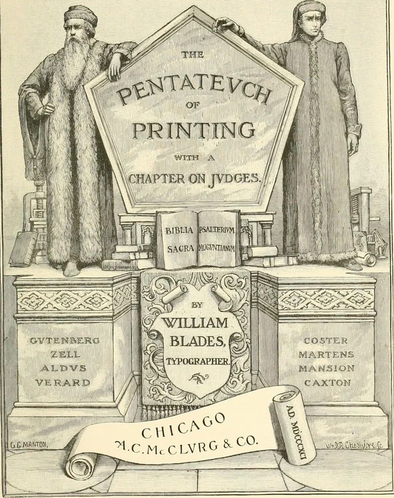 An illustration from The Pentateuch of printing, with a chapter on Judges, 1891, leaf 8
