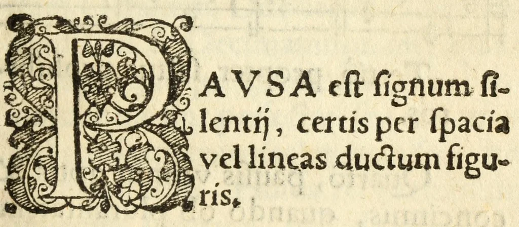 An illustration from Perfacilis, breuis, et expedita ratio componendi symphonias, co[n]centusue musicos, 1585, leaf 43