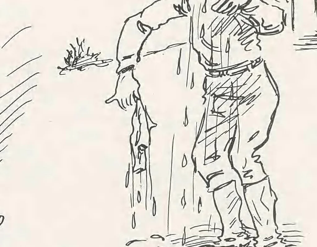 An illustration from Perils of a private : sketches of camp life, 1918, leaf 36