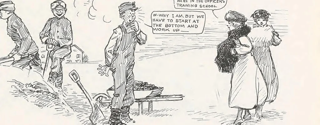 An illustration from Perils of a private : sketches of camp life, 1918, leaf 59