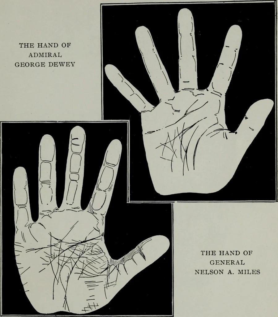 An illustration from Perin's science of palmistry; a complete and authentic treatise, 1902, leaf 242
