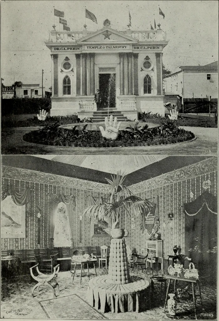 An illustration from Perin's science of palmistry; a complete and authentic treatise, 1902, leaf 7