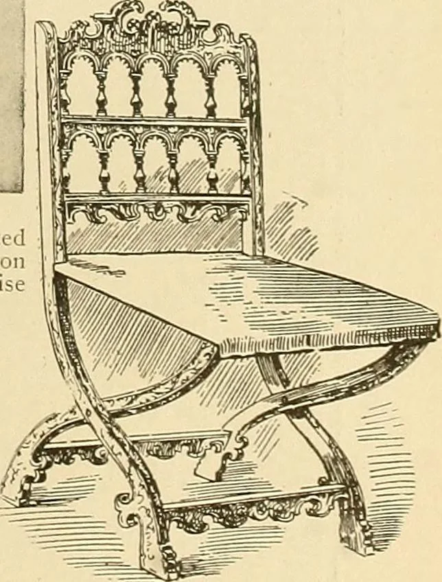 An illustration from Period furnishings; an encyclopedia of historic furniture, decorations and furnishings, 1911, leaf 108