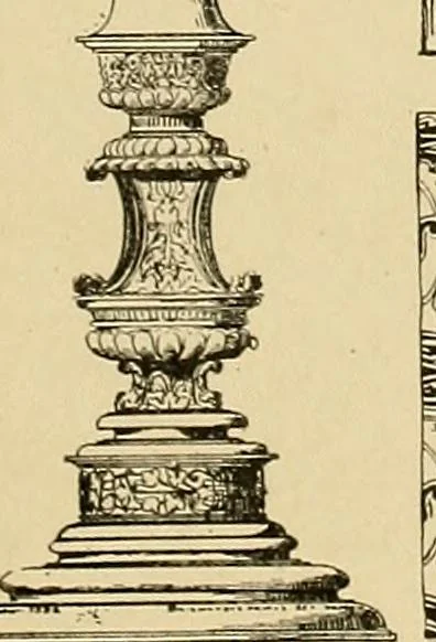 An illustration from Period furnishings; an encyclopedia of historic furniture, decorations and furnishings, 1911, leaf 110
