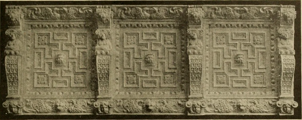 An illustration from Period furnishings; an encyclopedia of historic furniture, decorations and furnishings, 1911, leaf 116