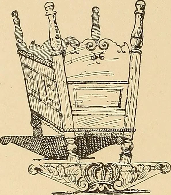 An illustration from Period furnishings; an encyclopedia of historic furniture, decorations and furnishings, 1911, leaf 117
