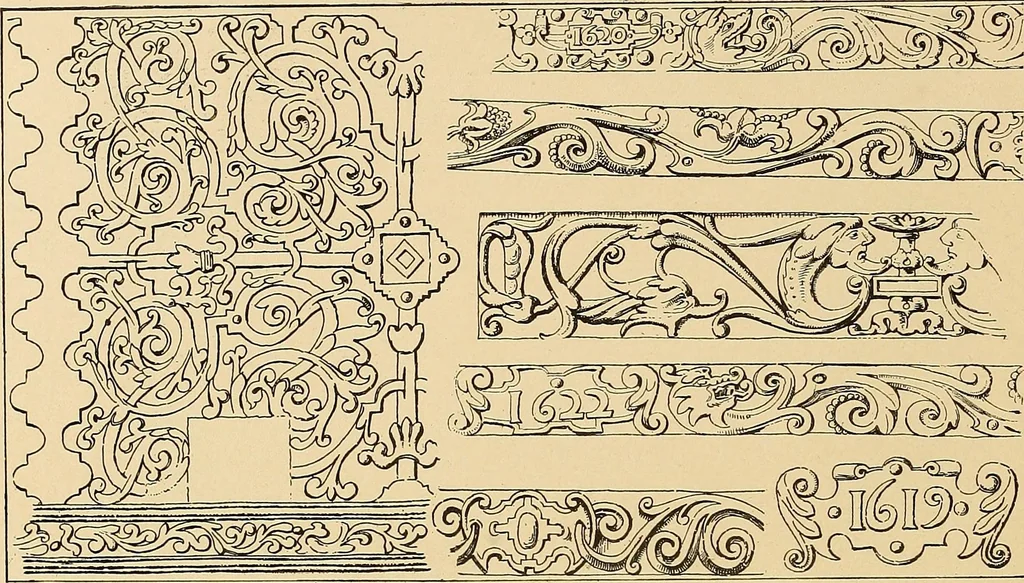 An illustration from Period furnishings; an encyclopedia of historic furniture, decorations and furnishings, 1911, leaf 123