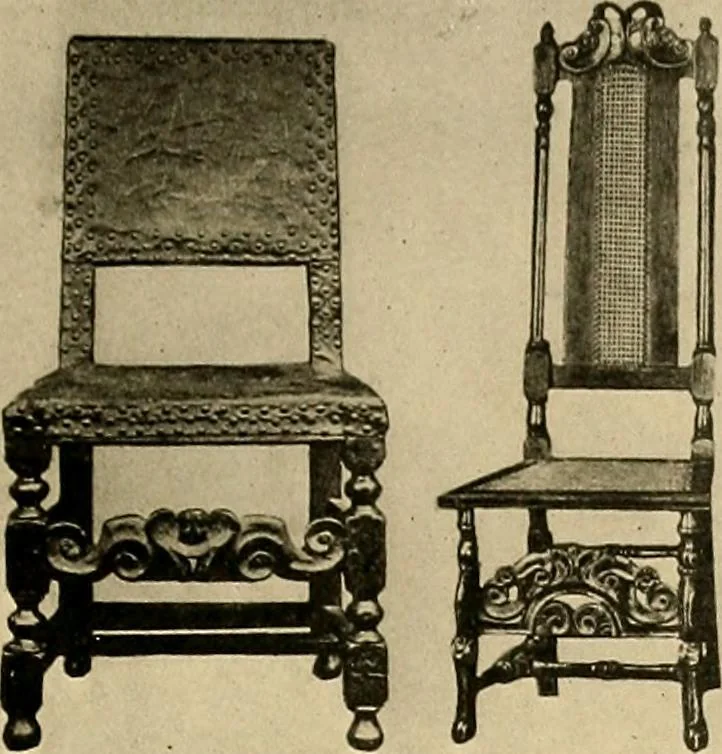 An illustration from Period furnishings; an encyclopedia of historic furniture, decorations and furnishings, 1911, leaf 126