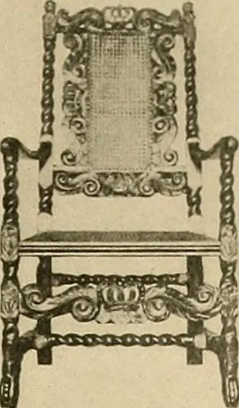 An illustration from Period furnishings; an encyclopedia of historic furniture, decorations and furnishings, 1911, leaf 126