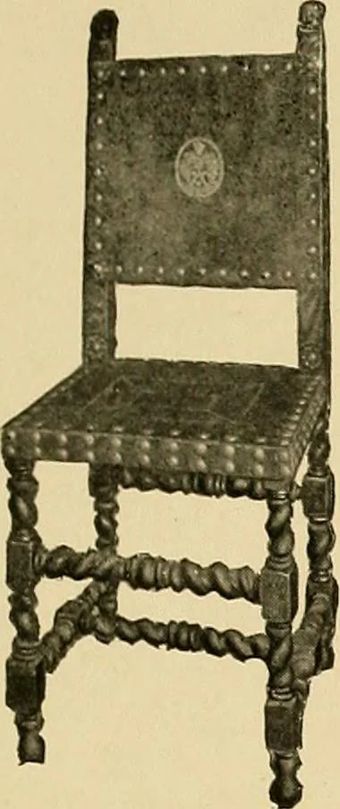 An illustration from Period furnishings; an encyclopedia of historic furniture, decorations and furnishings, 1911, leaf 132