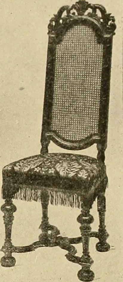 An illustration from Period furnishings; an encyclopedia of historic furniture, decorations and furnishings, 1911, leaf 132