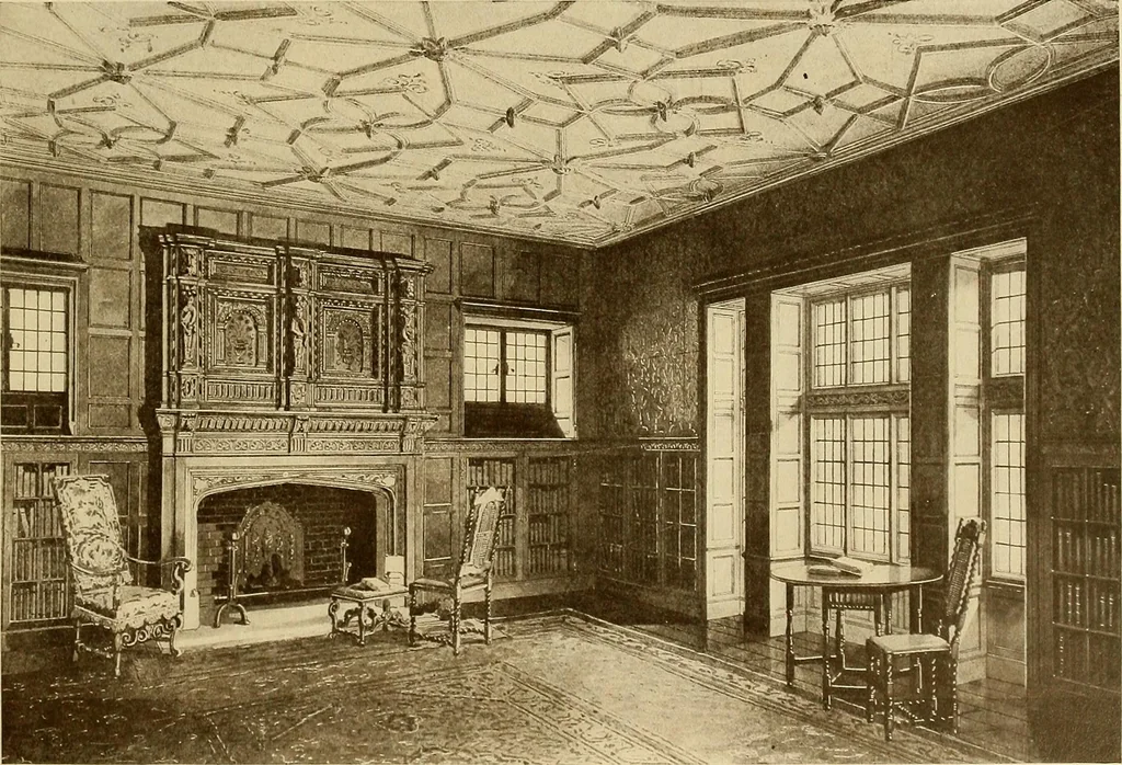 An illustration from Period furnishings; an encyclopedia of historic furniture, decorations and furnishings, 1911, leaf 134