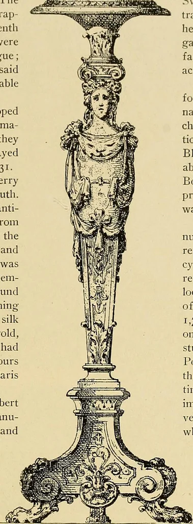 An illustration from Period furnishings; an encyclopedia of historic furniture, decorations and furnishings, 1911, leaf 140