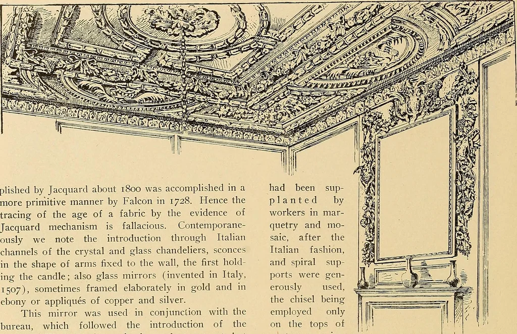 An illustration from Period furnishings; an encyclopedia of historic furniture, decorations and furnishings, 1911, leaf 143