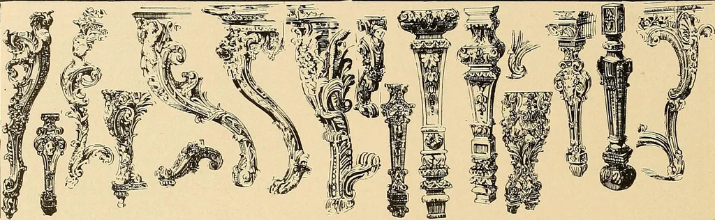 An illustration from Period furnishings; an encyclopedia of historic furniture, decorations and furnishings, 1911, leaf 147