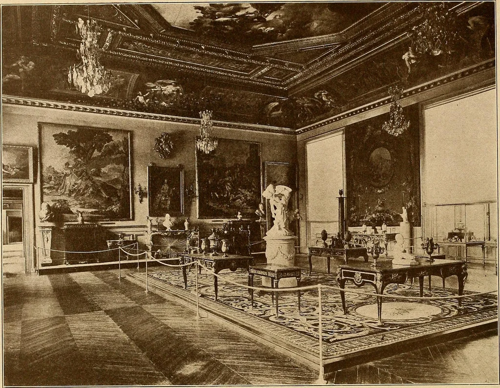 An illustration from Period furnishings; an encyclopedia of historic furniture, decorations and furnishings, 1911, leaf 155