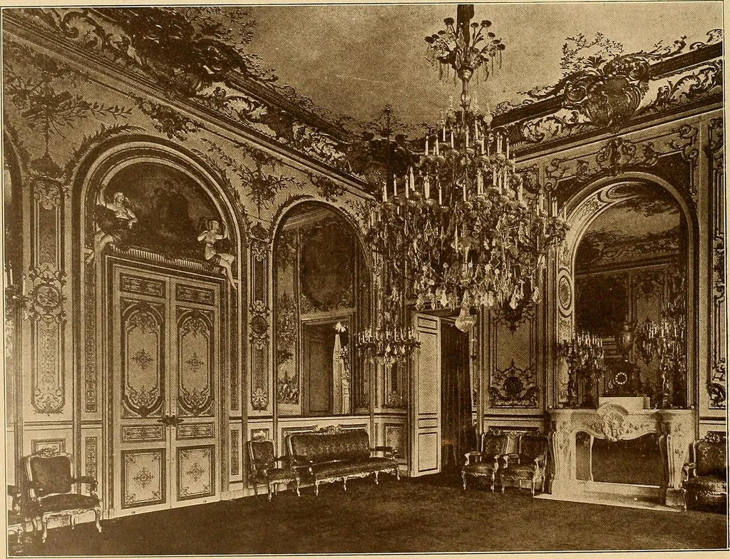 An illustration from Period furnishings; an encyclopedia of historic furniture, decorations and furnishings, 1911, leaf 155